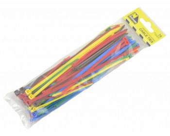 Assorted Sized Coloured Cable Ties (75 per pack)